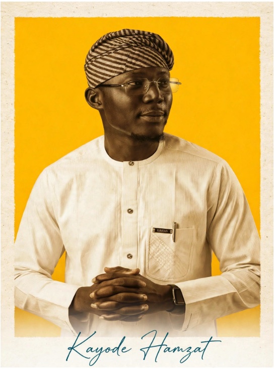 Kayode Hamzat in white agbada and aso-oke cap
